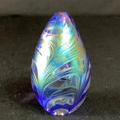 Glass Eye Studio, Iridescent Art Glass Egg