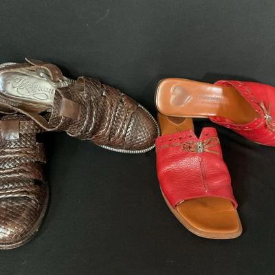 Brighton Red & Brown Shoes