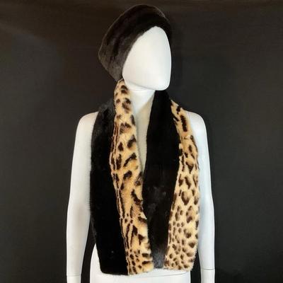 Mink Scarf And Head Wrap