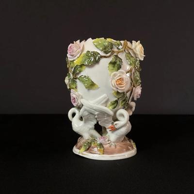Small Porcelain Swan Vase 
