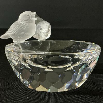 Swarovski Clear Crystal Bird Bath Figurine