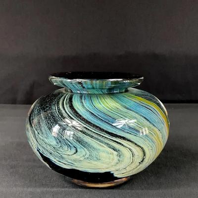  Jean Claud Novaro Signed Art Glass Vase