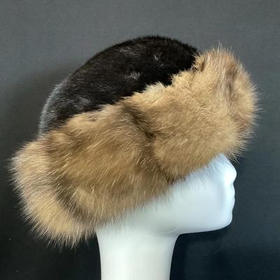 Blackglama Mink Hat With Russian Sable Trim