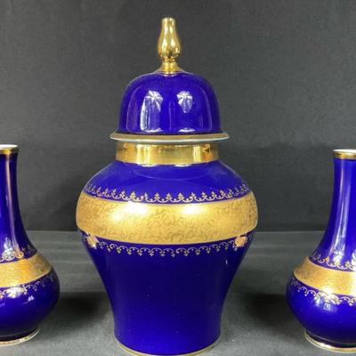 Royal Porzellan Bavaria KPM, Ginger Jar & Vases