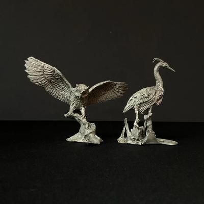 Two Pewter Birds From The Hamilton Mint