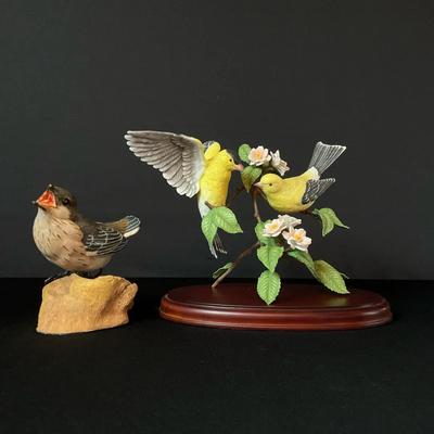 Lenox Goldfinches & The Danbury Mint Mockingbird