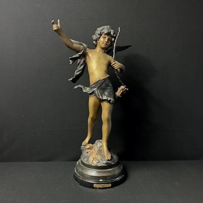 Cupid Bronze Statue- Signed A. Moreau