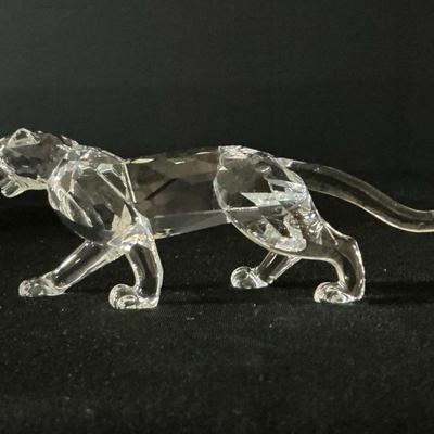 Swarovski Clear Crystal Leopard Figurine 