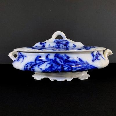 Vintage Flow Blue Tureen