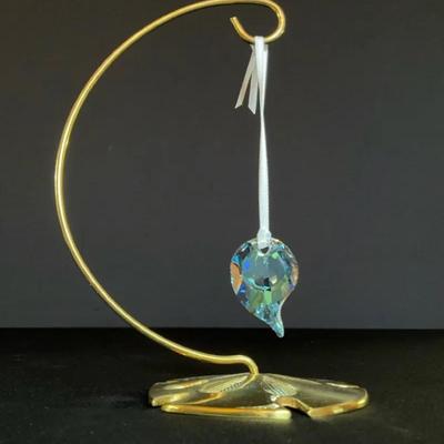 Swarovski Crystal Peacock Feather Ornament