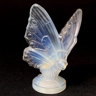 Vintage Sabino Opalescent Art Glass Butterfly, Open Wings