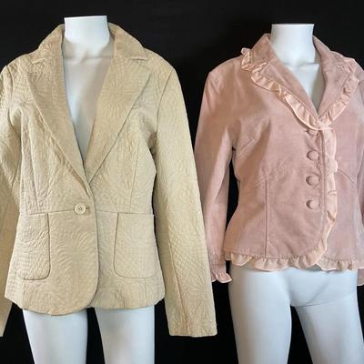 Margaret Godfrey Pink Suede & Creme Leather Jackets