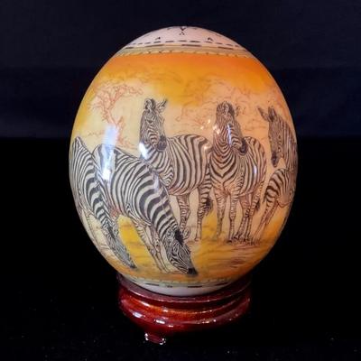 Haus Decorative Decoupage Ostrich Egg