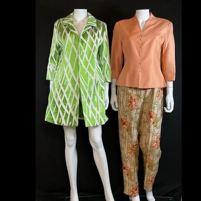 Adrianna Papell Pant Set & Lime Green Jacket