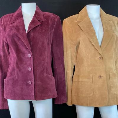 NewPort News Maroon & Tan Suede Jackets