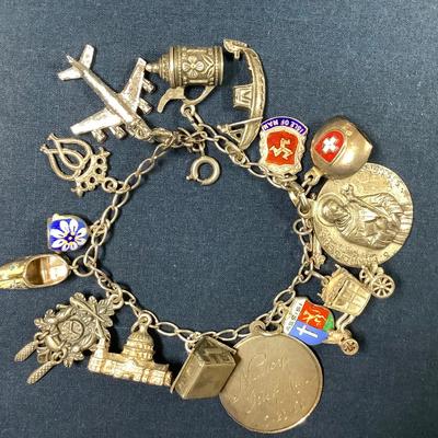 Sterling Silver Charm Bracelet #3