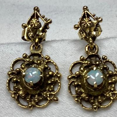 14k Opal Earrings