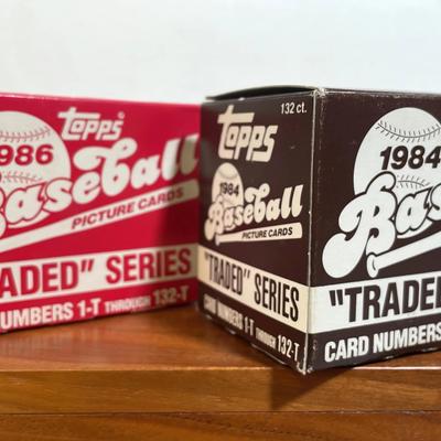 Tops “Traded” Series 1984 & 1986 Baseball Pictures Card Set