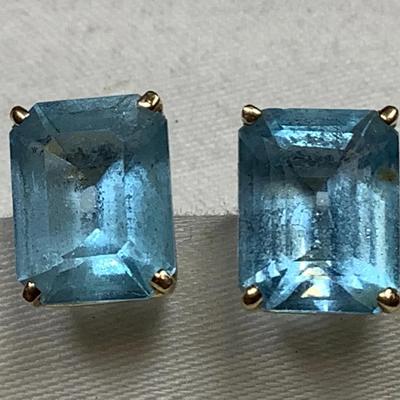 14k Gemstone Stud Earrings