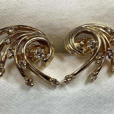 14k Diamond Earrings