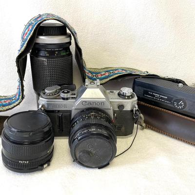 Canon AE-1 SLR 33mm Camera And More 