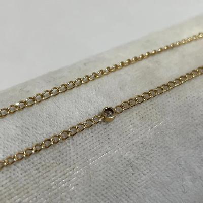 14k Gold Diamond Chain Necklace 
