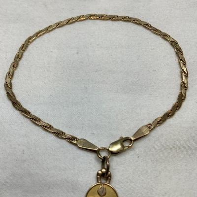 14k Bracelet & 10k Charm