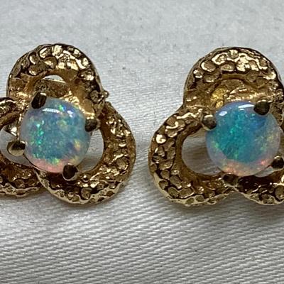 14k Opal Stud Earrings