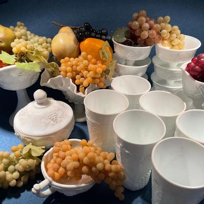 Opaque West- Fruit Themed Milk Glass And Retro Faux Fruit