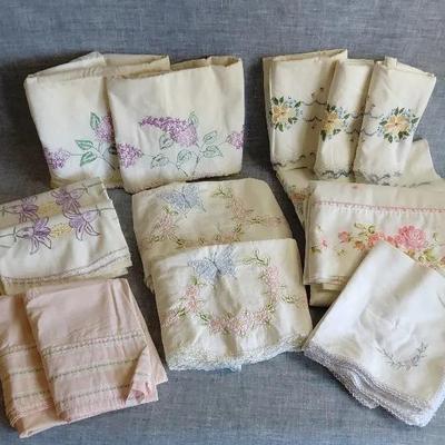 Vintage Embroidered Linens