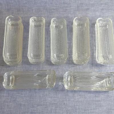 Corn-on-the-cob Glass Dishes; Two Designs 