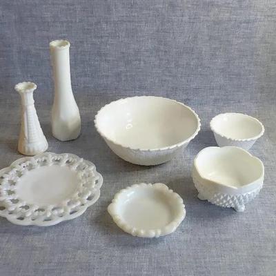 Detailed Milk Glass Decor