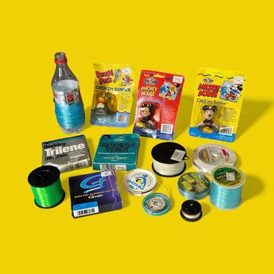 Fishing Tackle Lot B: Disney Bobbers and Line