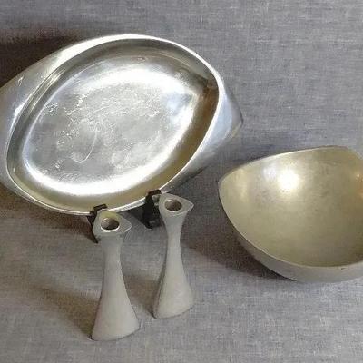 Retro Nambe Alloy Metal Dishes 