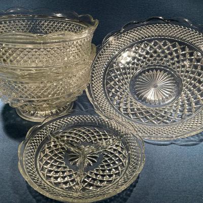 Anchor Hocking Serving Pieces - Wexfor Waffle Pattern