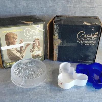 Boxed Corelle Dishes And Iittala Glass 