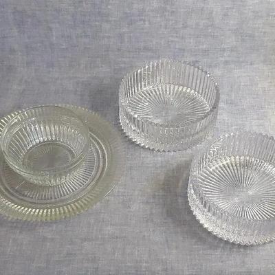 Mikasa And Queen Catherine Modern Crystal Hostess Dishes 