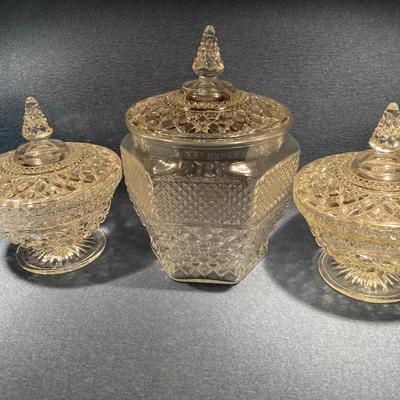 Stunning Wexford Waffle Lidded Display Jars For Kitchen Or Bath