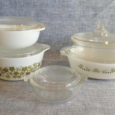 Pyrex Milkglass, Spring Blossom, Primrose Dream And Clear Glass Collection 