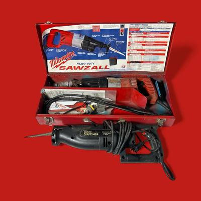 Two Sawzalls, Milwaukee and Craftsman
