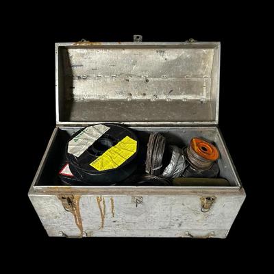 Metal Box Filled With Rolls Of Wire