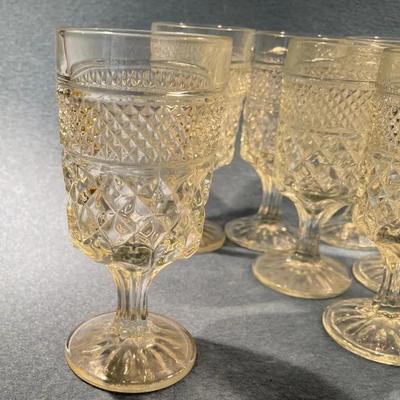 11 Goblets In The Anchor Hocking Wexford Waffle Pattern 