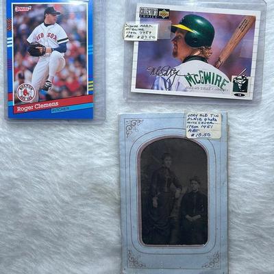 Professional Baseball Cards "William Roger Clemens" and "Mark McGwire"