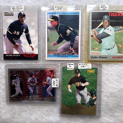 Professional Baseball Card Collection Featuring "Frank Thomas" and More