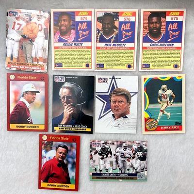 Collection of Football Coach and Player Cards