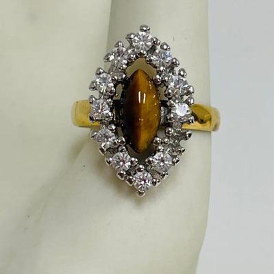 Sterling Silver Gold-tone Ring