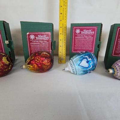 SlaviC Treasures Collectible Blown Glass Ornaments