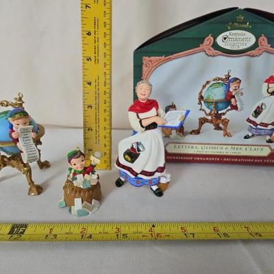 Lettera, Globes & Mrs Claus Hallmark keepsake ornaments