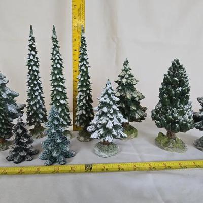 Large Lot Of Assorted Dept 56 Christmas Trees 