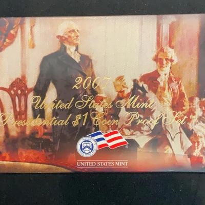 2007 – United States Mint Presidential $1 Coin Proof Set 